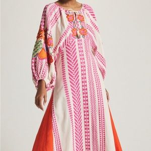 Farm Rio: Pink embroidered statement piece : dress
